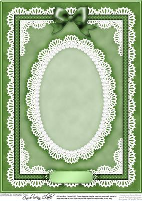 A4 Pearls, Lace and Ribbon Plain Card Base