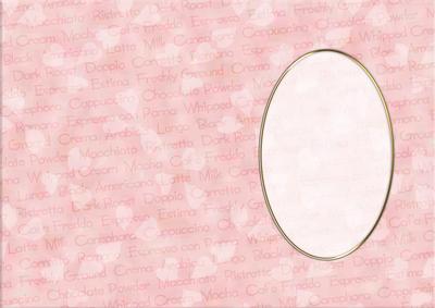 A5 Pretty Rose Words and Hearts Card Front or Insert