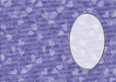 A5 Pretty Rose Words and Hearts Card Front or Insert