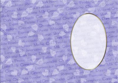 A5 Pretty Rose Words and Hearts Card Front or Insert