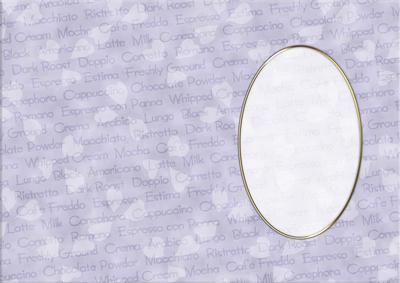 A5 Pretty Rose Words and Hearts Card Front or Insert