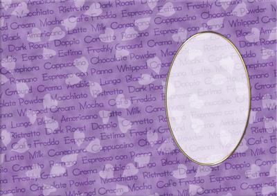 A5 Pretty Rose Words and Hearts Card Front or Insert
