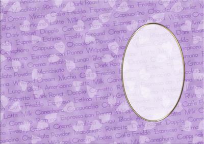 A5 Pretty Rose Words and Hearts Card Front or Insert