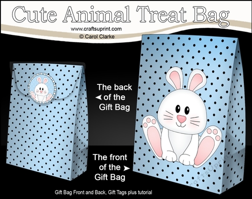 3D Gift Bag Mini Kit -  Cute Little Dipsy Bunny