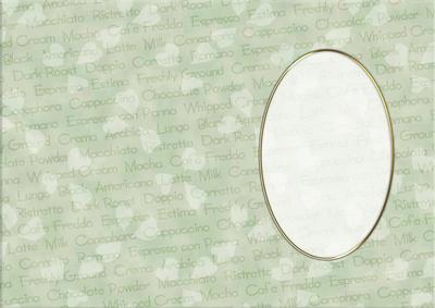 A5 Pretty Rose Words and Hearts Card Front or Insert