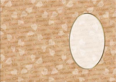 A5 Pretty Rose Words and Hearts Card Front or Insert