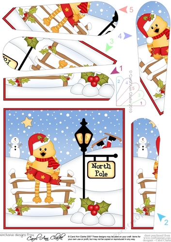 Christmas Quackers is at the North Pole Fan Pyramage Topper