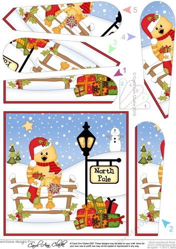 Christmas Quackers is at the North Pole Fan Pyramage Topper