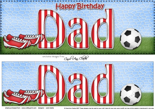 Large DL Happy Birthday DAD 3D decoupage