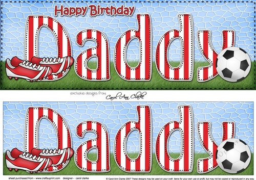 Large DL Happy Birthday DADDY 3D decoupage