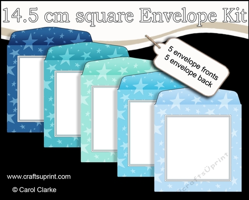 Stars 14.5 x 14.5 cm envelope Kit