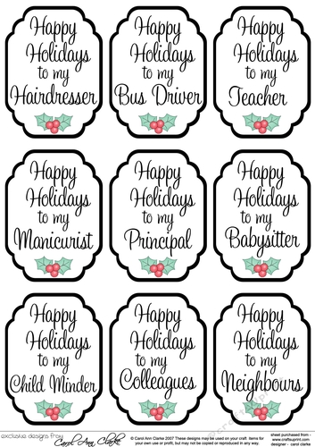 3D Christmas Greetings Sentiment Sheet