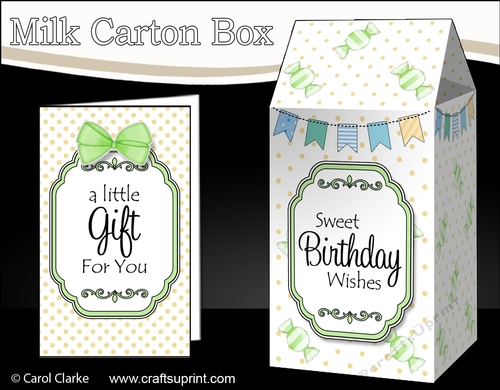 3D Sweet Treats Milk Carton Treat Box Mini Kit