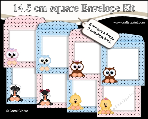 Cute Little Birds 14.5 x 14.5 cm envelope Kit