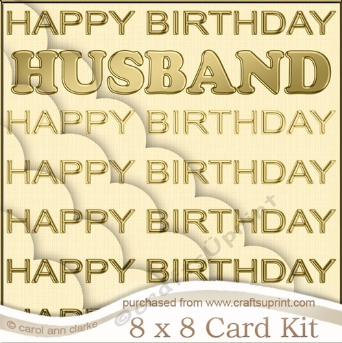 8 x 8 Birthday HUSBAND Scalloped Corner Kit