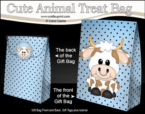 3D Gift Bag Mini Kit -  Cute Little Billy Bull