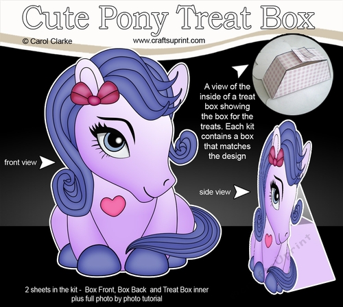 3D Cute Treat Box Gift Set Mini Kit - Cute Little Pony Twilight 