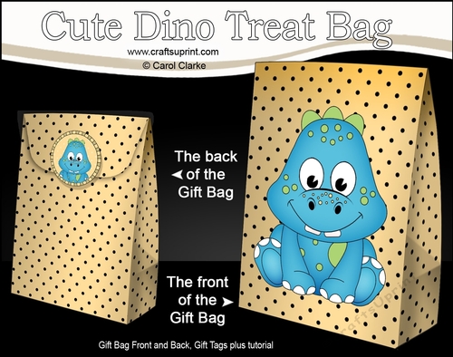 3D Gift Bag Mini Kit - Cute Little Danil Dino
