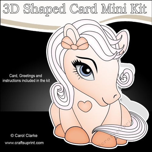 3D Shaped Card Mini Kit - Cute Little Pony Marmalade