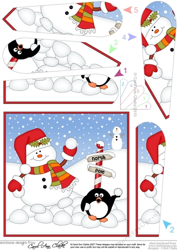 Christmas Snowman Oli is having a Snowball Fight Fan Pyramage Topper