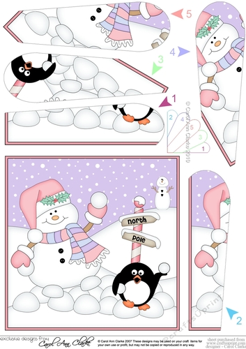 Christmas Snowman Oli is having a Snowball Fight Fan Pyramage Topper