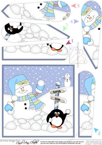 Christmas Snowman Oli is having a Snowball Fight Fan Pyramage Topper
