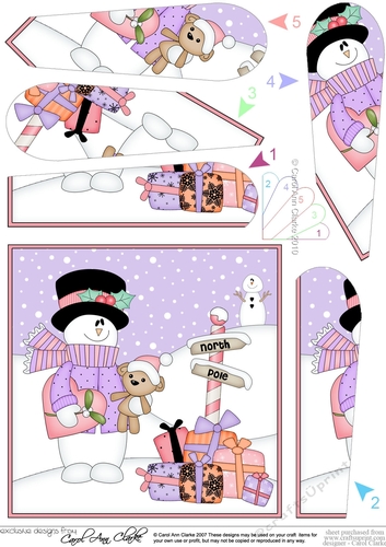 Christmas Snowman Rio is at the North Pole Pyramage Topper
