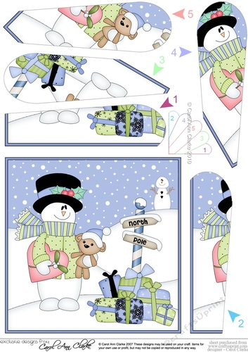 Christmas Snowman Rio is at the North Pole Pyramage Topper