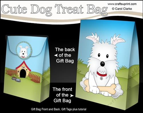 3D Gift Bag Mini Kit - Cute Little Westie Dog Jock