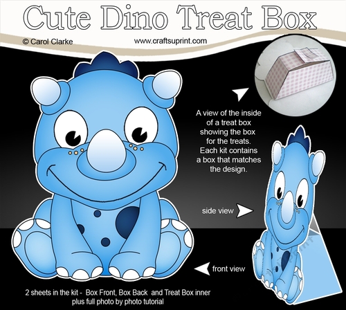 3D Cute Dino Treat Box Gift Set Mini Kit - Cute Little Kyouryuu Dino
