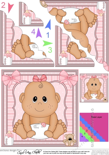 Cute Ethnic New Baby Scalloped Corner Stacker