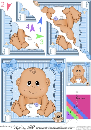 Cute Ethnic New Baby Scalloped Corner Stacker