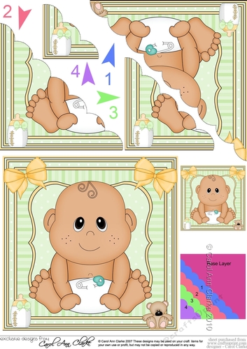 Cute Ethnic New Baby Scalloped Corner Stacker
