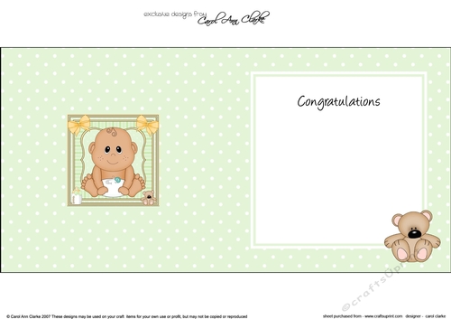 Cute Ethnic New Baby square landscape insert