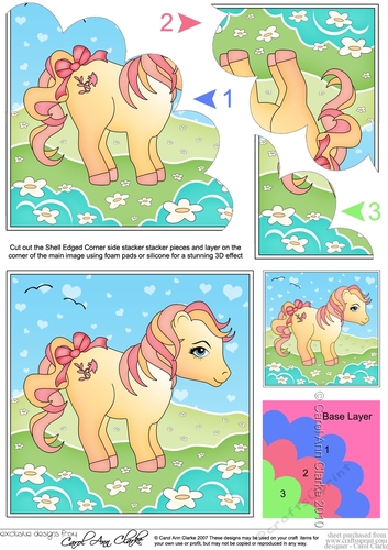 My Cute Little Pony Shell Edged Corner Side Stacker