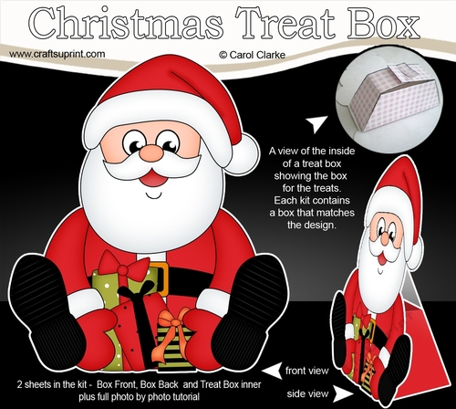 3D Christmas Treat Box Mini Kit - Santa has Xmas Presents
