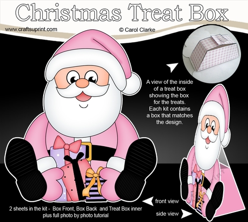 3D Christmas Treat Box Mini Kit - Santa has Xmas Presents