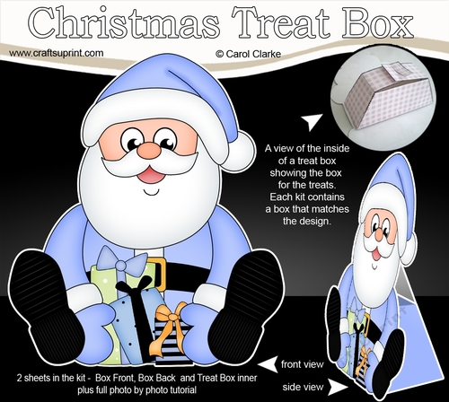 3D Christmas Treat Box Mini Kit - Santa has Xmas Presents