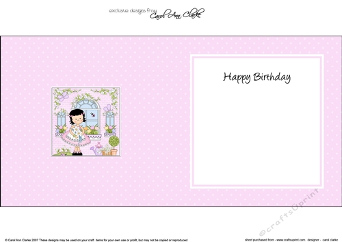 Rose Cottage Girlz square landscape insert