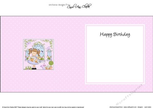 Rose Cottage Girlz square landscape insert