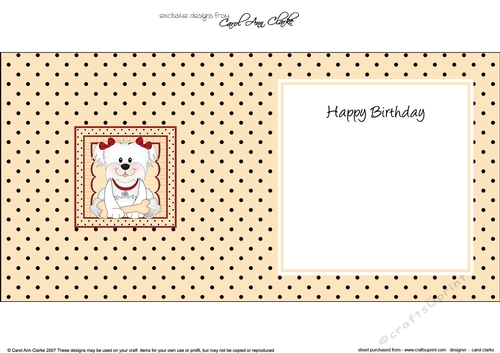 Cute Little Bichon Frise Dog square landscape insert
