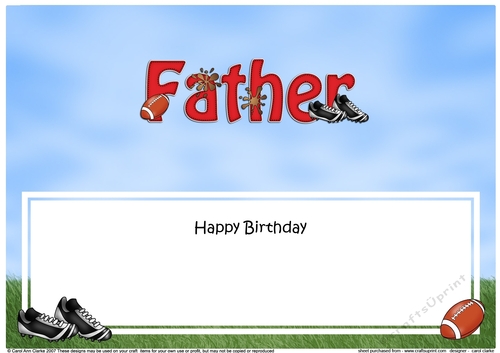 Large DL Happy Birthday FATHER insert