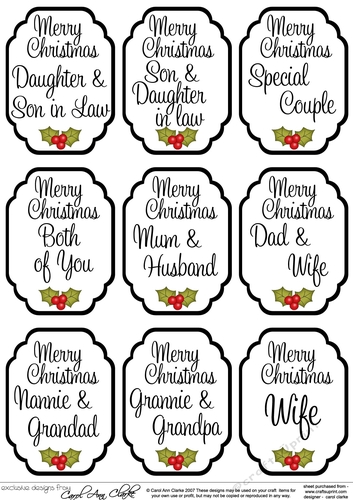 3D Christmas Greetings Sentiment Sheet