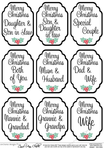3D Christmas Greetings Sentiment Sheet