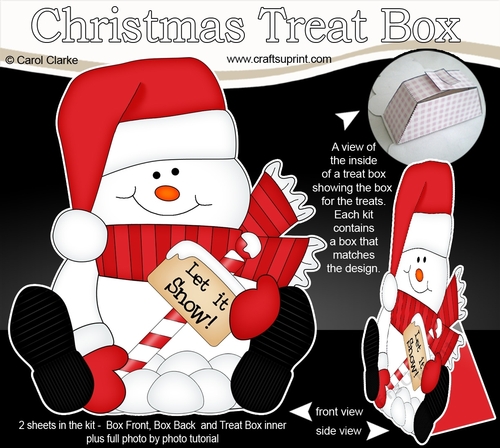3D Christmas Treat Box Gift Set Mini Kit - Snowman Oli Wants it to Snow