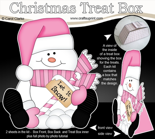 3D Christmas Treat Box Gift Set Mini Kit - Snowman Oli Wants it to Snow