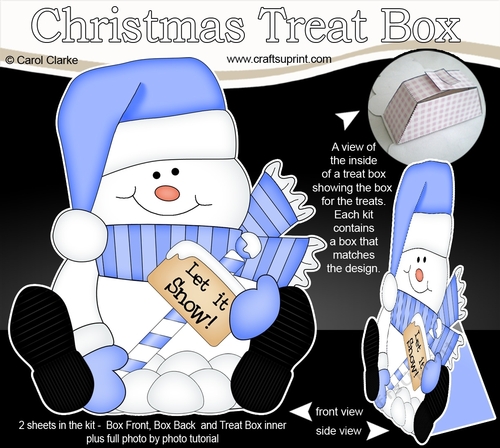 3D Christmas Treat Box Gift Set Mini Kit - Snowman Oli Wants it to Snow