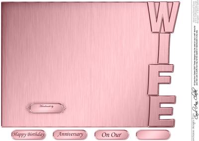 5 x 7 Elegant Metallic Wife Shaped Card