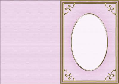 A5 'gold Metallic Frame' Card Front or Insert
