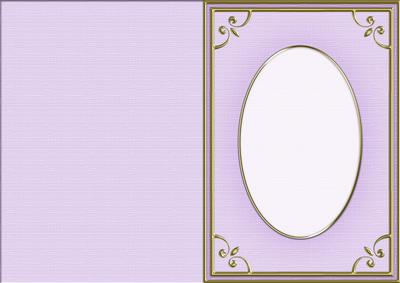 A5 'gold Metallic Frame' Card Front or Insert